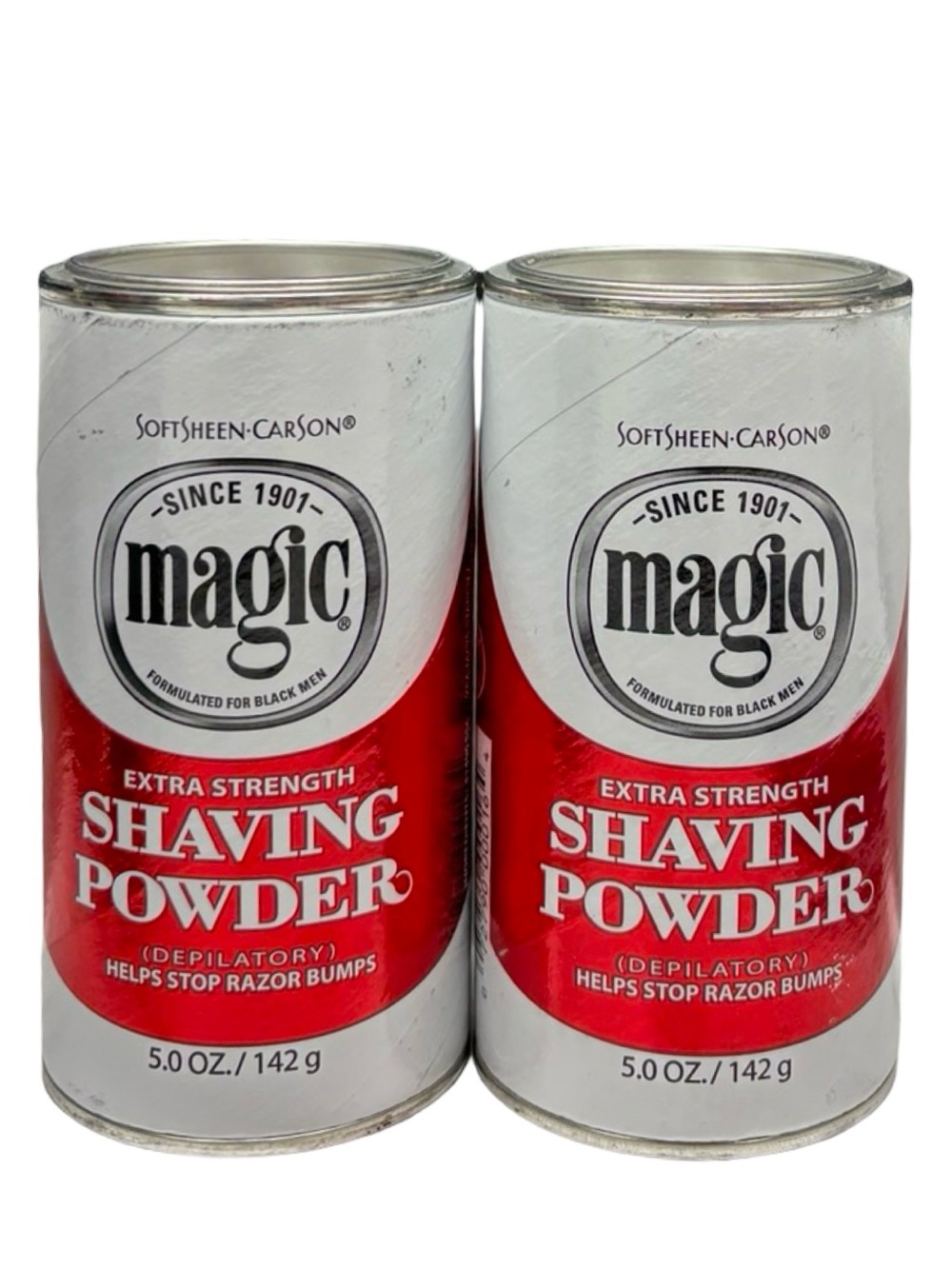 (2) Softsheen Carson Magic EXTRA Strength Shaving Powder for Razor Bumps Red 5oz